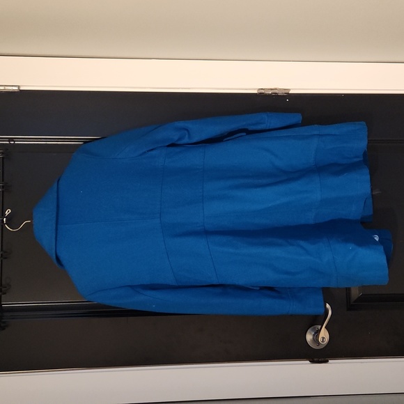 Vintage 90's Teal Wool Blend Long Coat - Picture 5 of 5